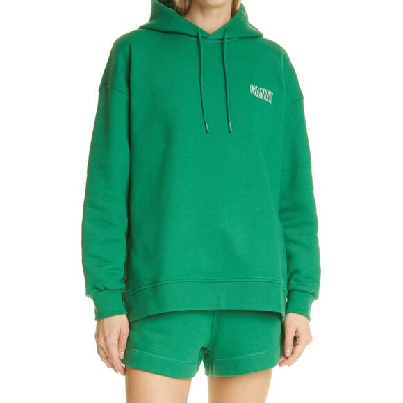 GANNI Software Isoli Organic Cotton Blend Hoodie - L - Picture 1 of 6